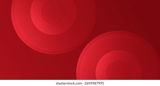 Red modern abstract circle background with dynamic shapes composition modern