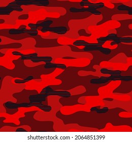 Red Modern Army Vector Camouflage Print Stock Vector (Royalty Free ...