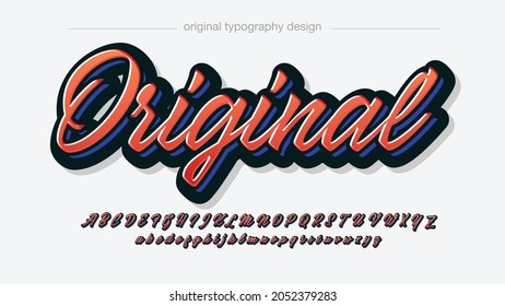 Red Modern Bold Italic Artistic Font Calligraphy Text