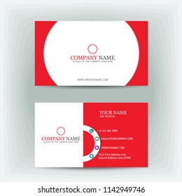 red modern business card