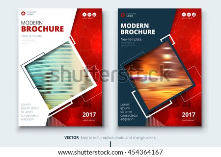 red modern cover page design corporate stock vector royalty free creative page design