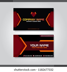 Red modern creative business card and name card