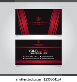 Red modern creative business card and name card