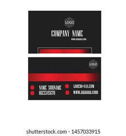 Red modern creative business card 