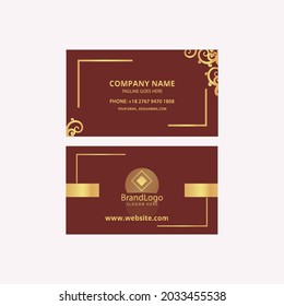 Red modern creative business card and simple clean template design