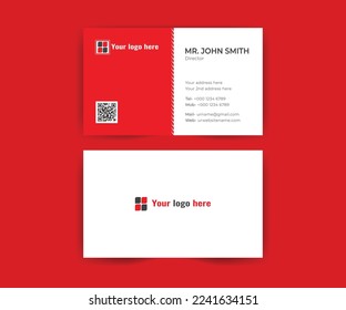 Red Modern Creative Business card 