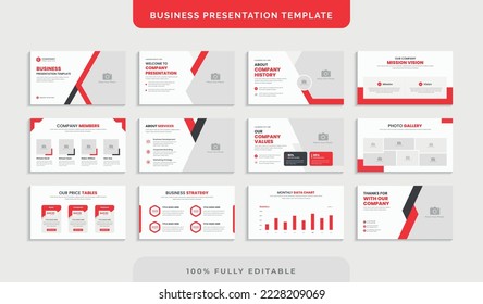 Red Modern Creative Business Presentation Slides Template