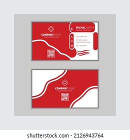 Red modern creative and vector business card design