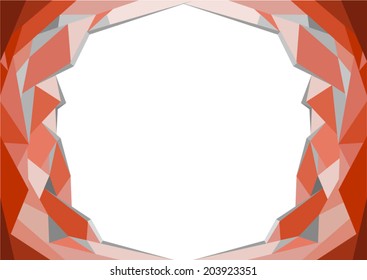 Red Modern Crystal Pattern frame