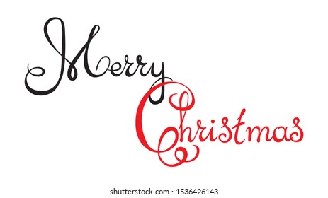Red modern curl cursiv day script write title decor flat element paper backdrop. Line black ink brush pen paint winter new year logo icon emblem stamp sketch in retro artist doodle print cartoon style