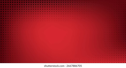 Red modern diagonal geometric shape with halftone. Modern fiber textured abstract modern art