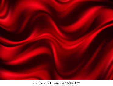 Afiche de flujo moderno rojo Wave Forma líquida Elemento de diseño