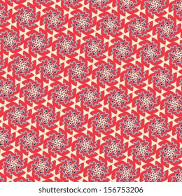 Red modern geometrical abstract background. Classic elegant seamless pattern in arabic style.Eastern pattern. Oriental pattern. Vector illustration. Eps 10.