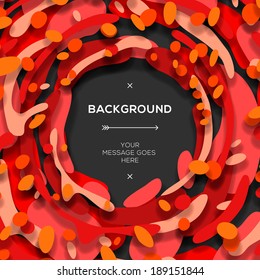 Red modern geometrical abstract background, vector illustration. 