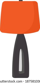 Lámpara roja moderna, ilustración, vector sobre fondo blanco