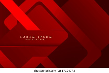 red modern layer patterns abstract digital geometric creative red luxury background template,cover and business card vector illustration.
