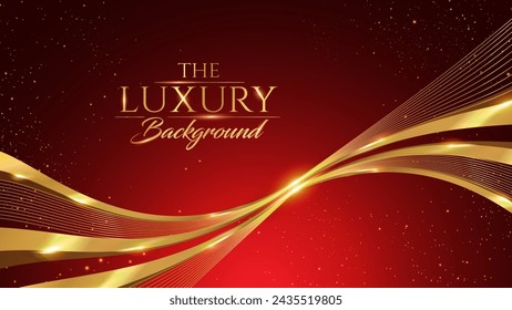 Red Modern Luxury Award Background. Premium Looking Graphic Template. Royal Look and Feel Banner. Elegant Anniversary Artwork. Elite Event Backdrop. Grand Celebration Invitation Card.