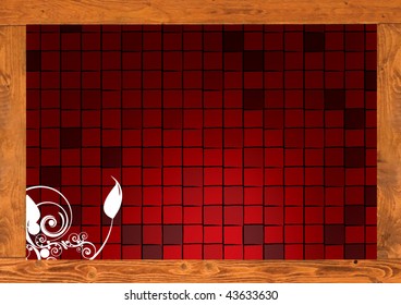 Mosaico moderno rojo