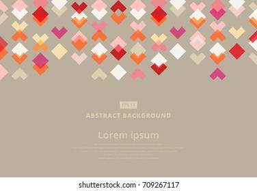 Red modern square and arrow geometrical abstract background, Vector illustration