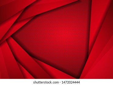 Red Modern Technology Design Background with dots Texture. Abstract modern red black carbon fiber textured material design for background, wallpape. 