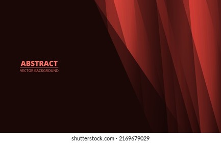 Red modern trendy abstract background with diagonal geometric shapes. Abstract objects vector dark red background. Vector illustration