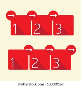 red Modern trendy  Design template / can be used for infographics / numbered banners / graphic or website layout vector