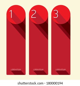 red Modern trendy  Design template / can be used for infographics / numbered banners / graphic or website layout vector
