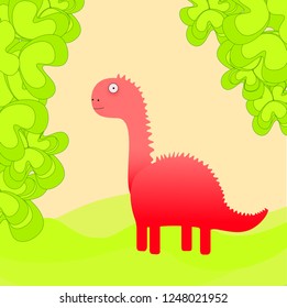 Red modest dino 