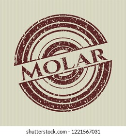 Red Molar distress rubber grunge seal