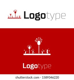 Red Mold icon isolated on white background. Logo design template element. Vector Illustration