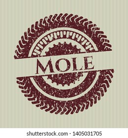 Red Mole grunge style stamp