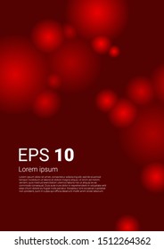 Red molecular effect abstract vector flyer template