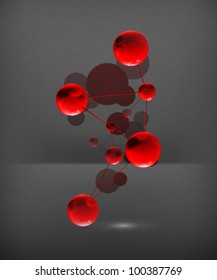 Red molecule, vector