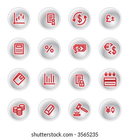 iconos de dinero rojo