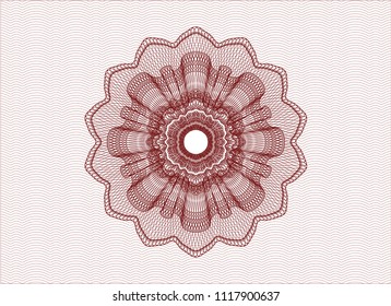 Red money style emblem or rosette