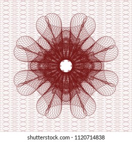 Red money style emblem or rosette