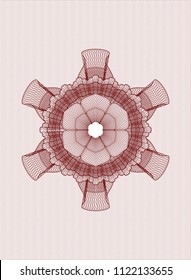 Red money style emblem or rosette