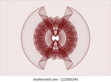 Red money style emblem or rosette