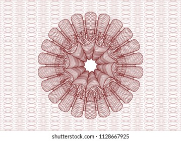 Red money style emblem or rosette