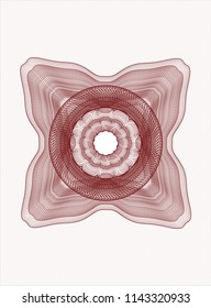 Red money style emblem or rosette