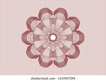 Red money style emblem or rosette