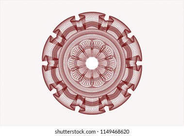 Red money style emblem or rosette