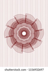 Red money style emblem or rosette