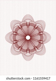 Red money style emblem or rosette