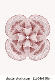Red money style emblem or rosette