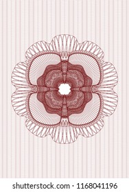 Red money style emblem or rosette