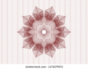 Red money style emblem or rosette