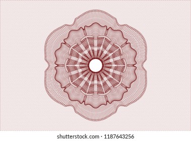 Red money style emblem or rosette