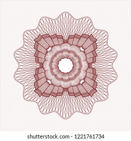 Red money style emblem or rosette