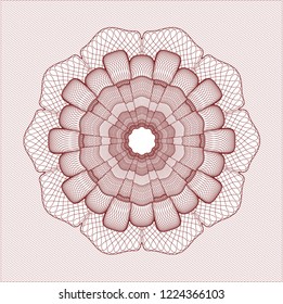 Red money style emblem or rosette